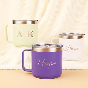 Uionen Stainless Steel Coffee <b>Cup</b> <b>Set</b> with <b>Cup</b> Holder and Insulated Handle for Cffice Use and On-the-go Coffee Consumption - Product Image 1