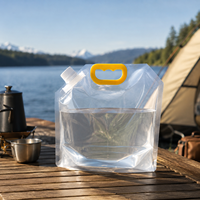 Vente en gros de sacs à eau pliables de grande capacité 3L 5L 10 litres, pour l'intérieur et l'extérieur, le camping, conteneur d'eau en plastique pour boisson