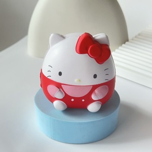 QQ Cute Yellow Resin Dog <b>Squishy</b> Toy With Red Hat Soft Massage Stress Relief Toy All Seasons Use - Product Image 4