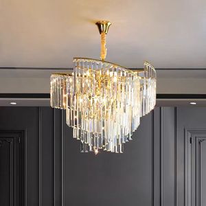 Crystal Chandelier Oval Gold E27 <b>LED</b> <b>Light</b> Source Project Lighting Design Mounted Switch Control 5-Year Warranty - Product Image 2