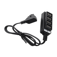 JZR Distributor Baterai Kamera Kabel Daya Satu-Ke-Empat Tahan Lama dari Bahan ABS/PVC/Logam, Tipe D-Tap Male ke Empat Female V-Port