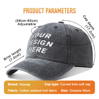 Casquettes Personnalisées Brodées Sur Mesure Effet Vieilli Délavé Casquette de Baseball à Visière Souple Courbée 100% Coton Fournisseur en Gros