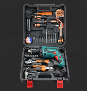 Kits de perceuse à percussion multifonctionnels pour réparation domestique et bricolage, <span class=keywords><strong>outil</strong></span> manuel avec embouts en acier et plastique pour la peinture, étui inclus - Product Image 2