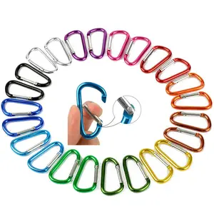 Цветные алюминиевые карабины с D-образным кольцом на заказ