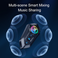 Intercom de casque de moto Y12 Pro 500M étanche pour casque Bluetooth avec fonctions de mixage et de partage audio FM