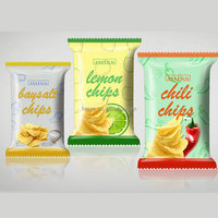 Pochettes d'oreiller à fermeture arrière laminée imprimées sur mesure: sacs en plastique de qualité alimentaire pour pop-corn et croustilles