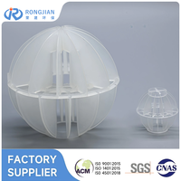 Boule creuse multifacettes en plastique PP de 25 mm, 50 mm, 76 mm