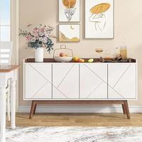 Meuble buffet de salle à manger moderne en bois avec console intégrée pour villa et maison - Offre spéciale