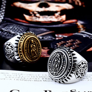 Anillo de acero SS8-281R Amiable de la Virgen María, joyería de la suerte - Product Image 2