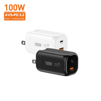Vina 100W Snellader USB-C en USB-A Bureaulader Opvouwbaar US Stekker AVS PD 3.2 Goedgekeurd PSE CB EU Stekker Wereldwijd voor Oppo