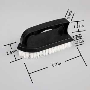 Brosse de nettoyage robuste L-5119 pour casseroles et bols, en forme de fer, avec support en plastique, poils en nylon et PP, pour le nettoyage des sols – Vente directe usine - Product Image 2
