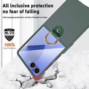 โรงงานฮวนมินนำเสนอเคสโทรศัพท์แบบพับได้บางเฉียบพร้อมที่จับแบบวงแหวน เหมาะสำหรับ Samsung Z Flip 7 - Product Image 4