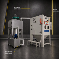 Machine de sablage automatique à plateau tournant personnalisable – Cabine de sablage à aspiration humide
