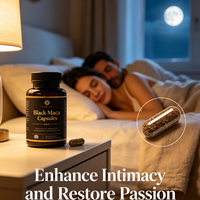 Capsules de Maca Noire pour Femmes : Soulagement du Stress Émotionnel, Absorption Élevée, Complément Alimentaire Végétalien à Base de Plantes pour l'Énergie des Adultes