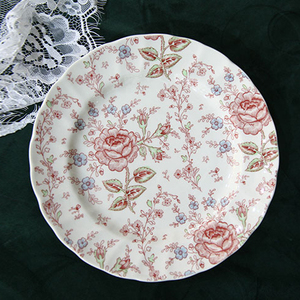 ชุดอาหารค่ำลายกุหลาบแดงอังกฤษขายดี จานเซรามิกคลาสสิก - Product Image 4