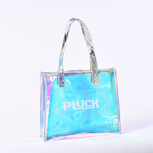 Venda quente Impermeável Seco Holográfico Personalizado Toiletry Bag Shower PVC Tote Bag - Product Image 3