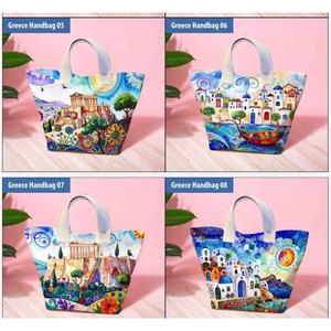 Bolsa de Lona con Estampado Estilo Bohemio para Todas las Temporadas, Bolso de Compras con Cierre Personalizado y Forro de Poliéster - Product Image 4