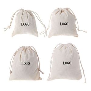 Sac à cordon en toile noire réutilisable et écologique, personnalisable, multi-tailles, petite pochette pour bijoux et chaussures avec logo - Product Image 3