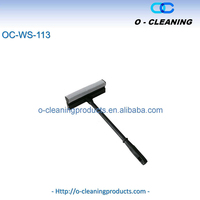 Outil de nettoyage de fenêtres professionnel O-Cleaning, raclette à fenêtres de 10 pouces avec long manche, éponge de nettoyage de fenêtres avec bande de caoutchouc souple