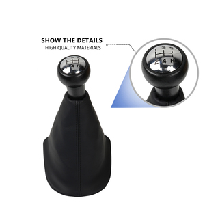 Pommeau de levier de vitesse en <span class=keywords><strong>cuir</strong></span> 5 vitesses avec couvercle de démarrage pour <span class=keywords><strong>Peugeot</strong></span> Citroen 206 207 <span class=keywords><strong>307</strong></span> C3 C4 C5 pommeau de levier de vitesse - Product Image 4