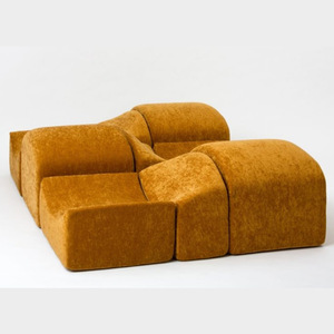 Modular <b>Sofa</b> L Shape Velvet Fabric Foam Filling Modern Living Room Furniture - Product Image 1