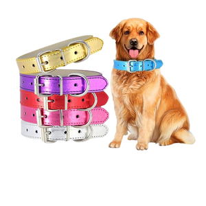 2025 Nueva gran oferta impermeable y resistente a mordeduras Correa <span class=keywords><strong>extra</strong></span> ligera PU <span class=keywords><strong>Collar</strong></span> para mascotas para gatos y perros con múltiples colores - Product Image 1