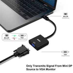 Adaptador DisplayPort para VGA, Benfei Mini DP Display Port para VGA (compatível com Thunderbolt) macho para fêmea