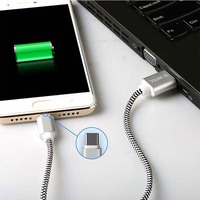 Vente en gros boîtier métallique câble usb 3,3 pieds 6 pieds câble de charge de données de synchronisation de charge rapide pour le chargement des appareils mobiles