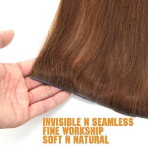 <span class=keywords><strong>Clip</strong></span> invisible de luxe de qualité supérieure dans l'<span class=keywords><strong>extension</strong></span> de cheveux Extensions de cheveux humains vierges européens Remy <span class=keywords><strong>Clip</strong></span> injecté sans couture dans les cheveux - Product Image 4