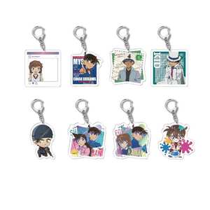 Nuevos diseños Anime japonés Detective <span class=keywords><strong>Conan</strong></span> llavero personalizado doble cara acrílico figura llavero - Product Image 1
