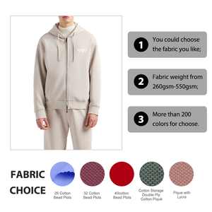 Vente en gros Sweat à capuche zippé pour hommes personnalisé Cardigans à logo personnalisé avec impression bouffante et sweats à capuche oversize unisexe - Product Image 4