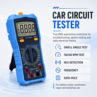 Multimeter Otomotif True RMS Multimeter Mobil dengan Pengukur Sudut Putaran Tacho RPM NCV Tegangan Arus Suhu untuk Perbaikan Mobil
