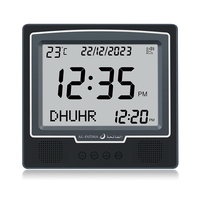 AL FATIHA FAJ-115 Horloge numérique de prière islamique avec alarme Azan, Horloge murale de prière musulmane pour mosquée, Heures de prière