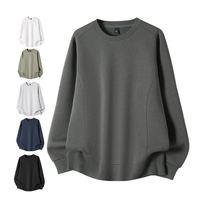 Sweat-shirt à col rond pour homme, poids lourd 350G, coupe classique, style décontracté chic, automne-hiver, vente en gros