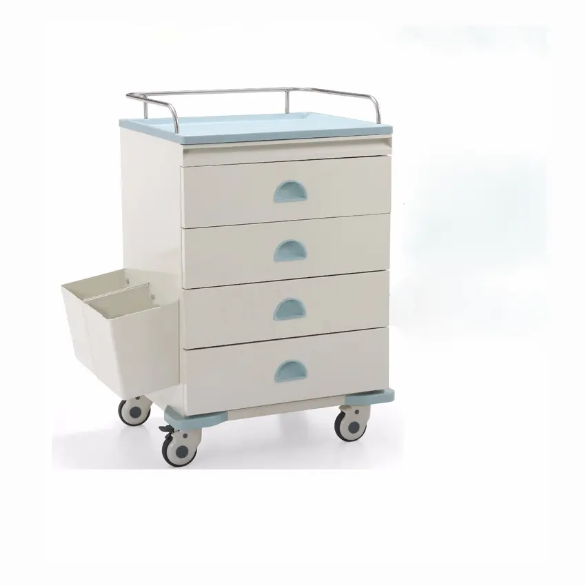 CE ISO hospital patient medical ABS Emergency Trolley machine equipment medical trolleys