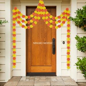 Guirnalda de caléndula india de 5 pies para bodas Diwali y decoraciones del Día de los muertos Guirnaldas florales elegantes - Product Image 1