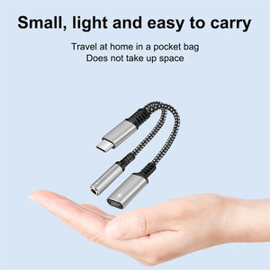 Prise casque type-c à 3.5mm <span class=keywords><strong>adaptateur</strong></span> <span class=keywords><strong>auxiliaire</strong></span> audio de charge de type c adapté pour Xiaomi Huawei <span class=keywords><strong>Samsung</strong></span> S21 S20 Ultra - Product Image 4