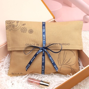 Custom Logo Recyclable Canvas Dust Ribbon Printing <strong>Envelope</strong> Bag for Scarf Promotion Cotton Gift Handbag Packaging <strong>Envelope</strong> Pouch - Product Image 3