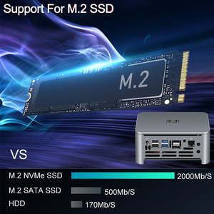 Helorpc in-Tel Core i5 8300H Win10 4KUHD NUC W/2ddr4 NVMe M.2 dp Loại C HTC gamer chơi game mini PC Máy tính để bàn có quạt - Product Image 4