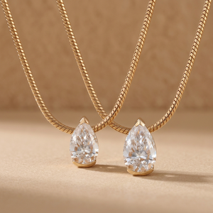 สร้อยคอเพชรทรงลูกแพร์ทองคำแท้ 18K พร้อมใบรับรอง GIA เพชรธรรมชาติสีขาว คลาสสิก เหมาะสำหรับผู้หญิง สวมใส่ได้ทุกวัน - Product Image 6