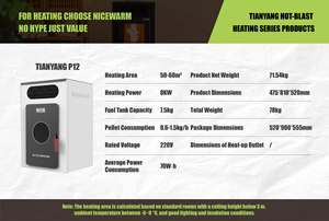 Poêle à granulés de <span class=keywords><strong>bois</strong></span> en acier autoportant moderne avec conception à <span class=keywords><strong>joint</strong></span> étanche, design simple avec fonctionnalité de télécommande, haute efficacité - Product Image 2