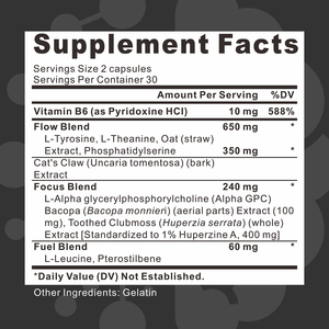 Hot bán aeglewell Alpha não dây thần kinh viên nang cho bộ nhớ và tập trung thuần chay não năng lượng hỗ trợ Viên Nang Thuốc cải thiện bộ nhớ - Product Image 2