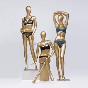ชุดชั้นในสุดเซ็กซี่สุดหรูทำจากไฟเบอร์กลาสชุดเดรสสีขาวสีทองสำหรับผู้หญิงหุ่นจำลองแบบยืนเต็มตัว - Product Image 3