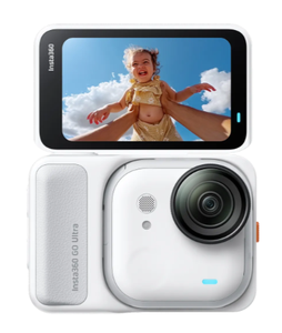 Shadowstone Insta360 Go Ultra White, Cámara de Acción 4K de Alta Gama, Pantalones para Vlog, Nuevo Bolsillo con Solapa, 128 GB de Memoria Integrada, Resistente al Agua - Product Image 1