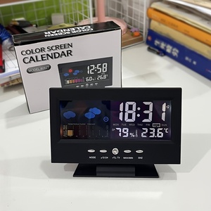 Multi-functional Weather Station <b>Clock</b> Thermometer Hygrometer Calendar <b>Digital</b> LCD Display Temperature and Humidity Meter - Product Image 6