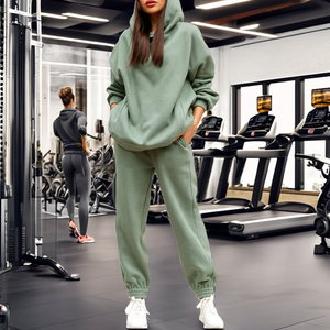 Sudadera Deportiva Unisex de Algodón Grueso para Hombre y Mujer, Talla Grande, Elástica en Cuatro Direcciones, Secado Rápido, Transpirable, con Logotipo Personalizado, Ropa de Gimnasio - Product Image 2