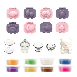 ชุดครัวเด็กเล่น EPT ชุดทำไอศกรีมพร้อมแป้งโดว์ 8 สี แสตมป์ และเครื่องมือพลาสติกสำหรับเด็กเล็ก - Product Image 2