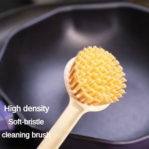 <span class=keywords><strong>Brosse</strong></span> à récurer les casseroles à poils durs haute densité : Nettoyant à long manche résistant à l'huile (élimination puissante des taches) - Product Image 5