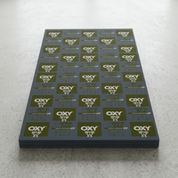 Panneau décoratif imperméable en WPC gris premium, triple couche, densité 600, texture lisse, pour applications de meubles