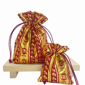 Bolsas de Tela Personalizadas con Cordón para Regalos de Navidad, Bolsas de Papá Noel para Joyería, Dulces y Regalos de Fiesta - Product Image 2